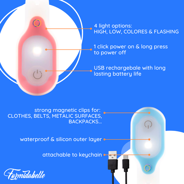 GLOW CLIP | Rechargeable Clip-on Flashlight